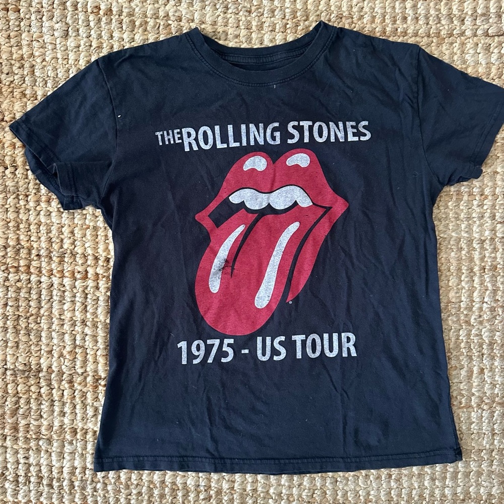 ROLLING STONES 1975 US TOUR tongue graphic t-shirt size M